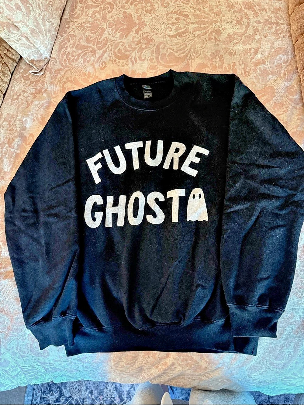 Future Ghost Graphic Sweatshirt in Black Size small